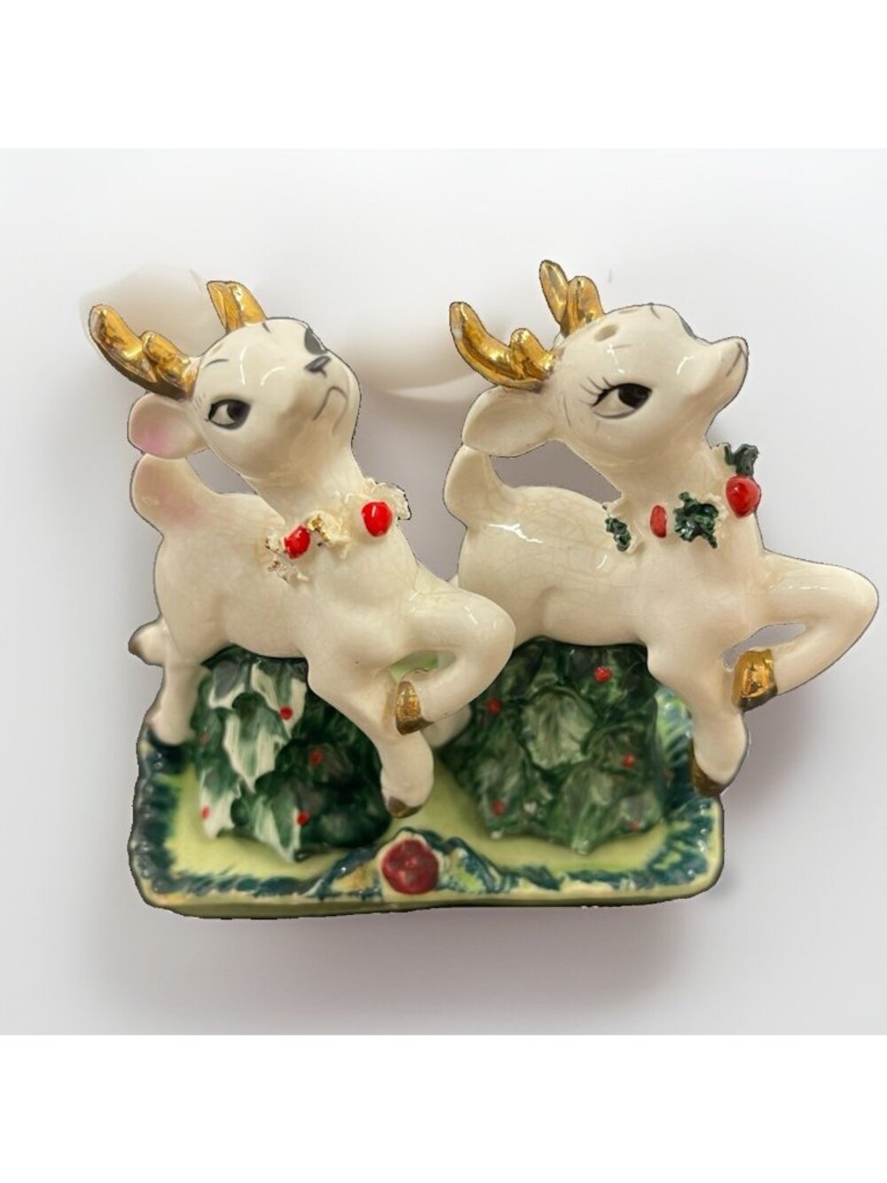 Vintage Lefton Reindeer Salt & Pepper Shakers #1477 – Occupied Japan